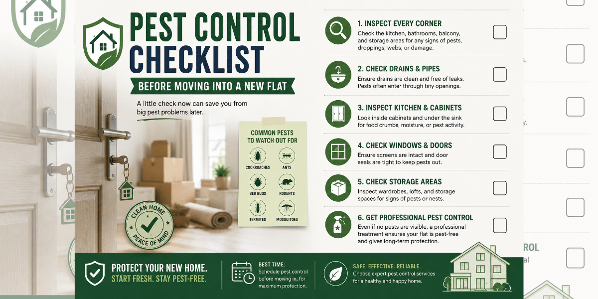 Pest Control Checklist Before Moving Into a New Flat