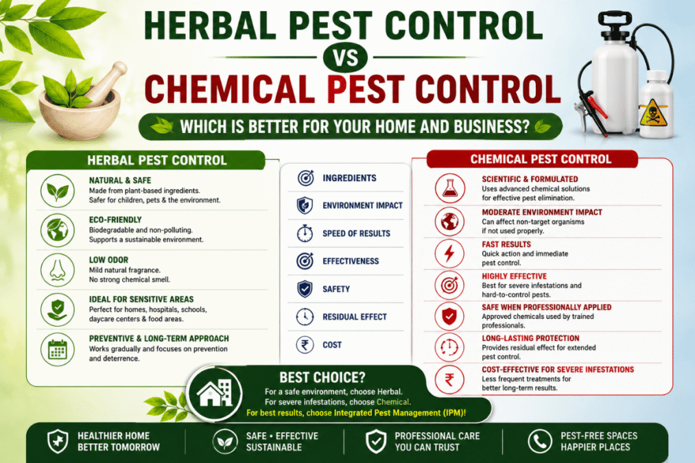Herbal Pest Control vs Chemical Pest Control Which Is Better for Your Home and Business?