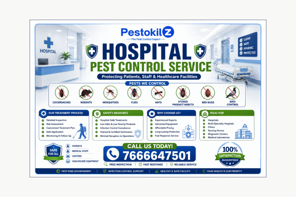 Hospital Pest Control Service Ensuring a Safe, Hygienic, and Pest-Free Healthcare Environment