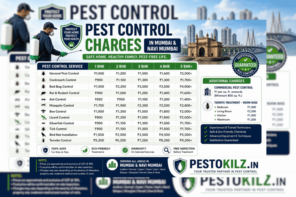 Pest Control Charges in Mumbai & Navi Mumbai